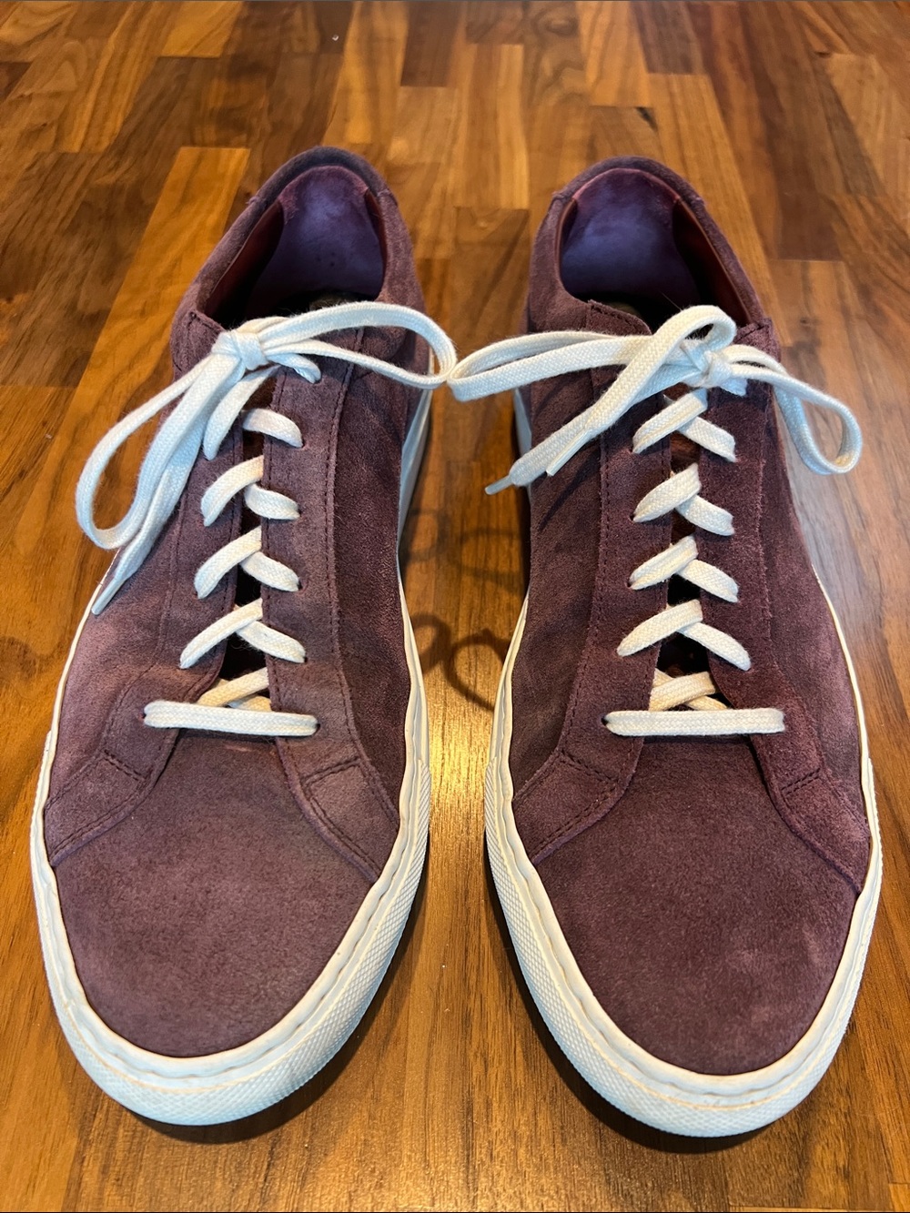 Common Projects Men's Suede Sneakers in Plum
